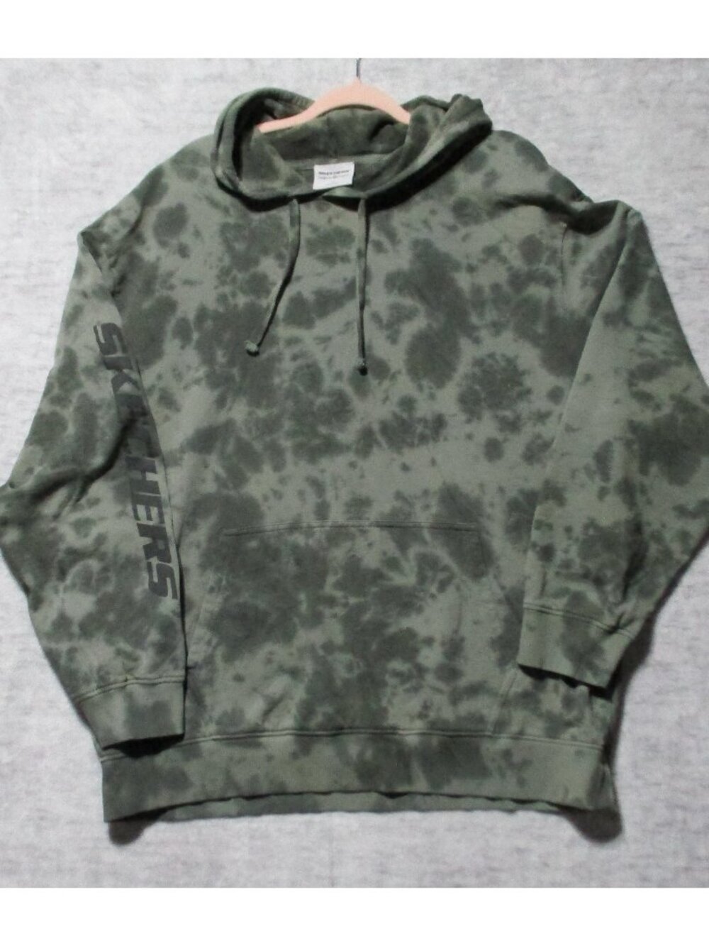 Mens Skechers Hoodie, Moss Green Camo, 2XL, Chest 54 in., Kangaroo Pocket